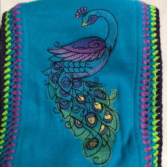 Accessories - Beaded Peacock Scarf